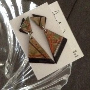 Khaki n Copper Olive/Khaki/handmade earrings